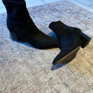 Marc Fisher Suede Black Heeled Boots